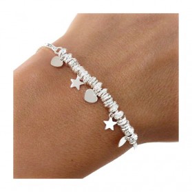 Pulsera veneciana corazón estrella