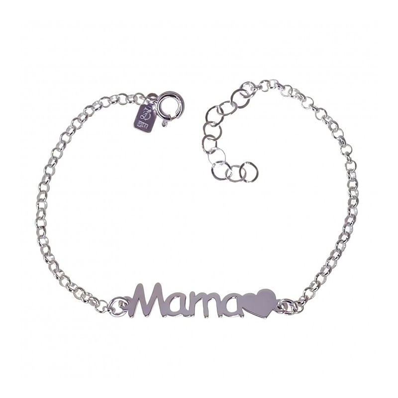 Pulsera rolo mamá corazón