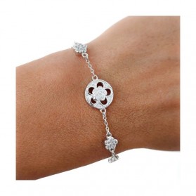 Pulsera circonitas rodiada