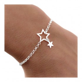 Pulsera doble cadena estrellas