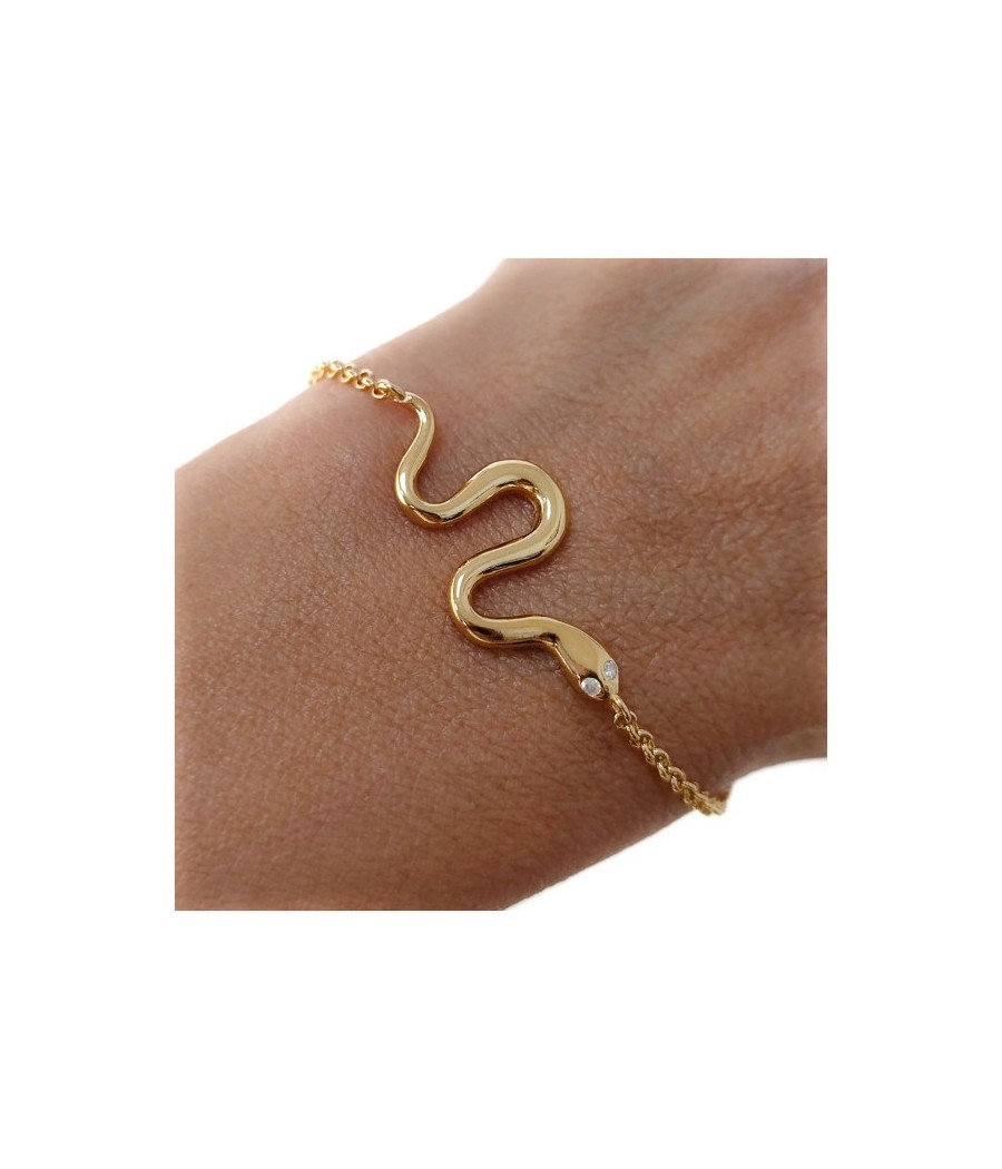 Pulsera chapada serpiente