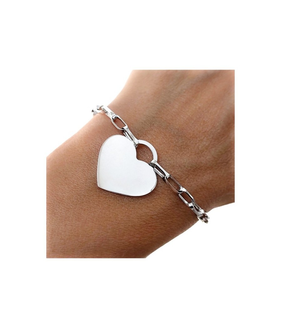 Pulsera rodio corazón