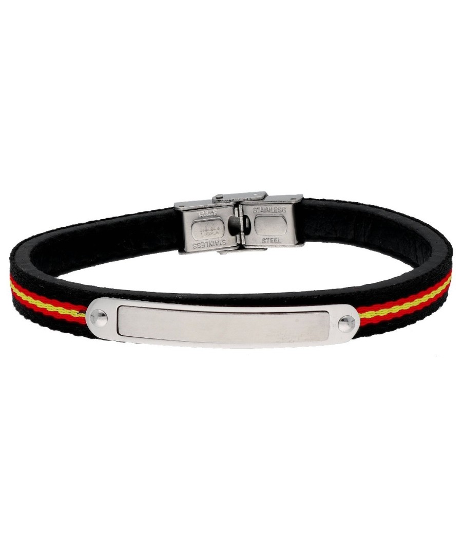 Pulsera de Piel y Acero - Colección Acero Hombre Nautika