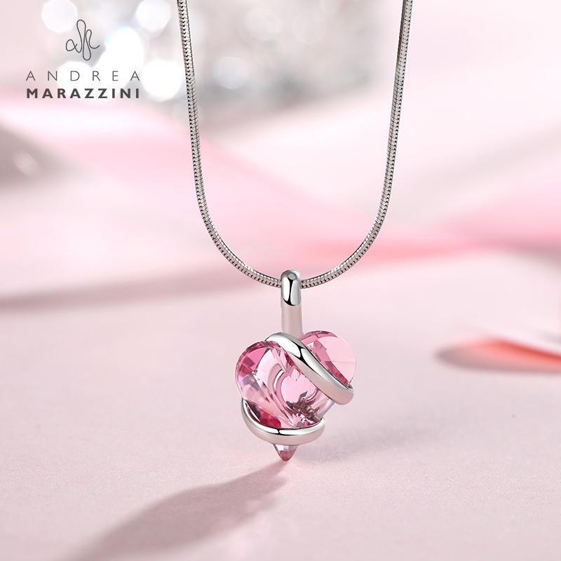 RHODIUM S COEUR RED PENDENTIF I